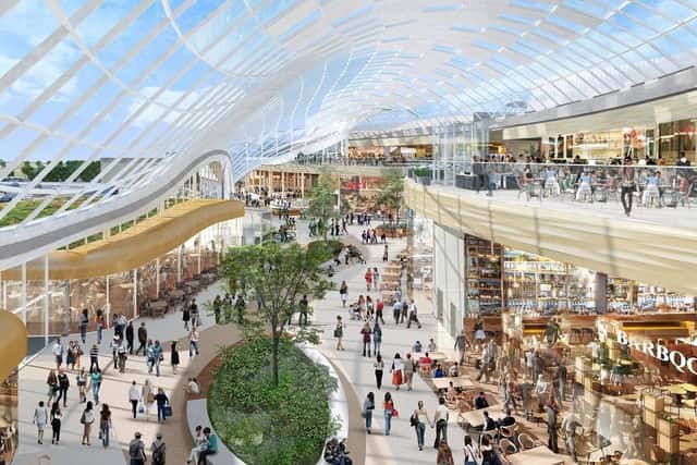An artist's impression of the Leisure Hall, as originally envisaged at Meadowhall in Sheffield.