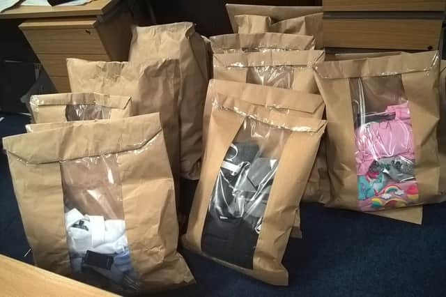 Police seized these suspected stolen goods while arresting a woman in Sheffield. Picture: Sheffield Central NHP.