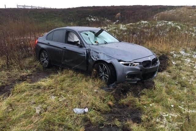 The car after the crash. Picture: SYP Operational Support