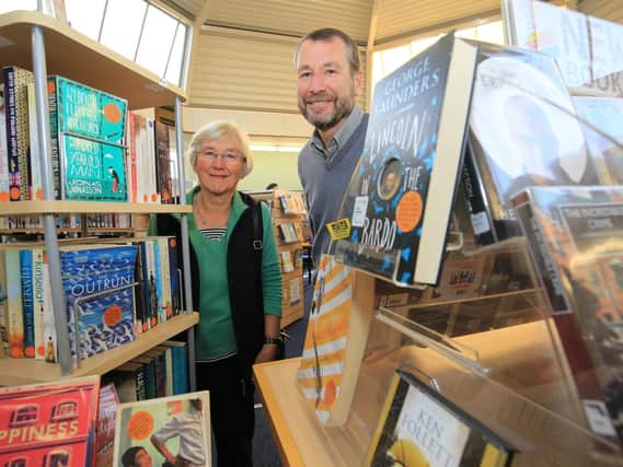 Library volunteers at Totley Library. Pictured are Colin Ross and Margaret Spencer.