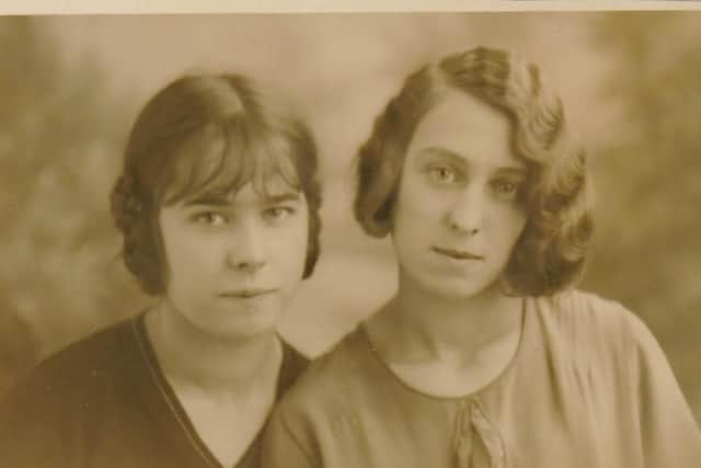 Dot and sister Elizabeth, 1930.