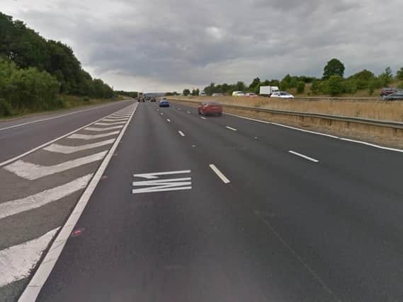 The M1 motorway at junction 37. Picture: Google.