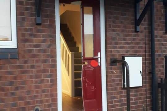 Police officers used a chain saw to gain entry to a house searched for drugs in Sheffield