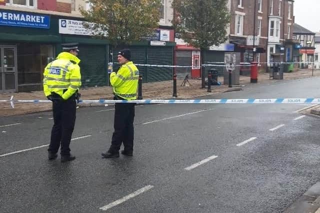 Officers at the scene.