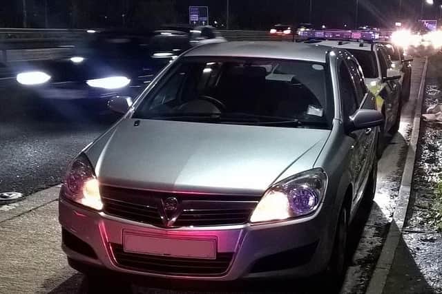 Police stopped this Vauxhall Astra on Sheffield Parkway. Picture: South Yorkshire Police