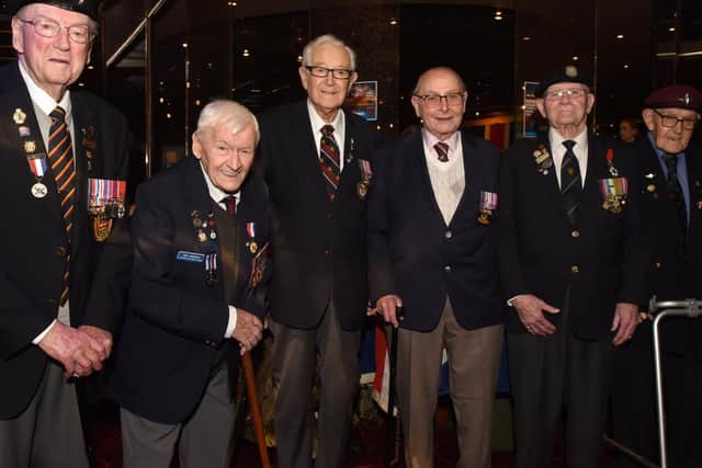 World War II veterans at the remembrance dinner