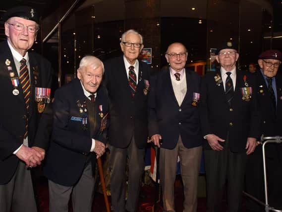 World War II veterans at the remembrance dinner