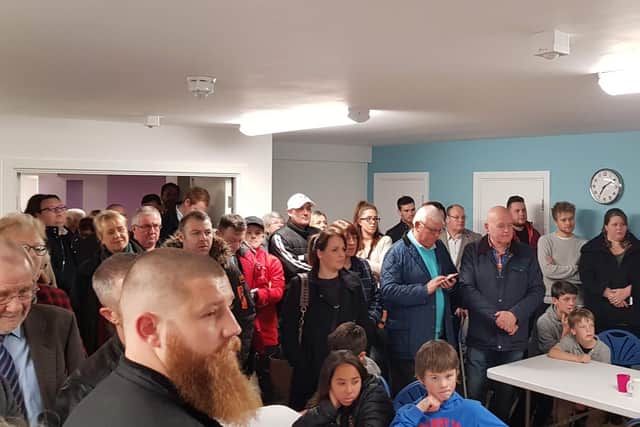 Crowds at the official opening of the Brendan Ingle Hall in the newly-refurbished ground floor of Wincobank Village Hall
