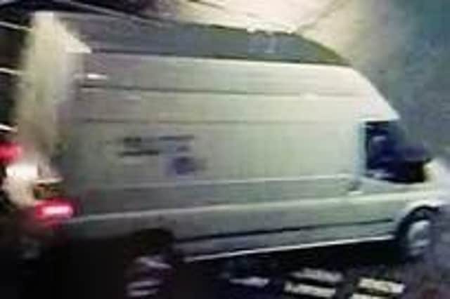 This van was used in a retail park raid in Sheffield