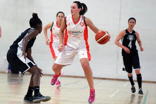Hatters player Helen Naylor in action.