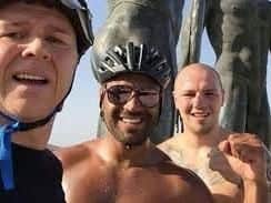 Dom Ingle, Kell Brook and Adam Etches in a previous hot weather camp
