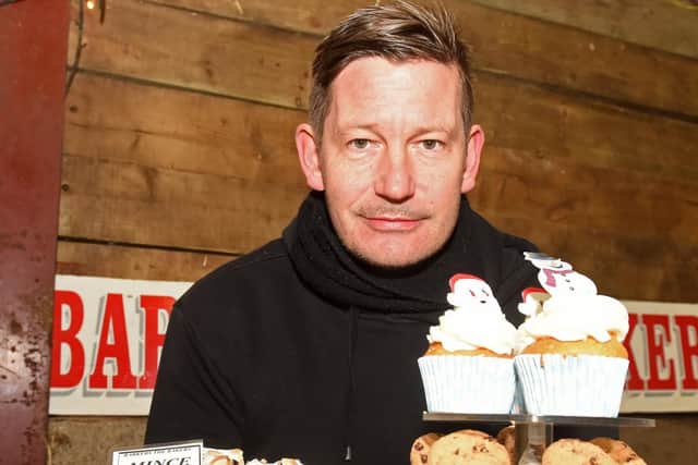 Darren Barker with his Christmas festive cakes at the Whirlow Hall Farm Christmas Fayre