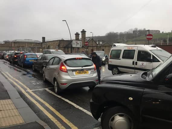 The scene at Sheffield railway station this afternoon. Picture: Adam Bradford