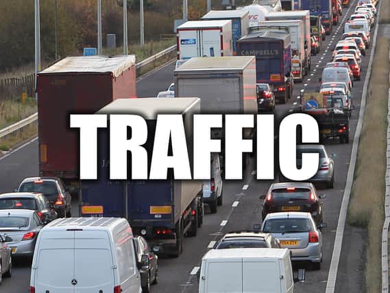 The lane closure could lead to delays on the M1