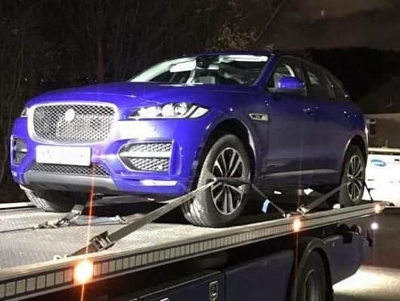 Police recovered this Jaguar car within an hour of it being stolen in a burglary. Picture: SYP Operational Support Unit.
