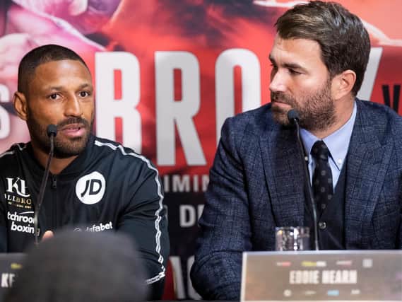 Kell Brook and Eddie Hearn and today's press conference. Picture By Mark Robinson.
