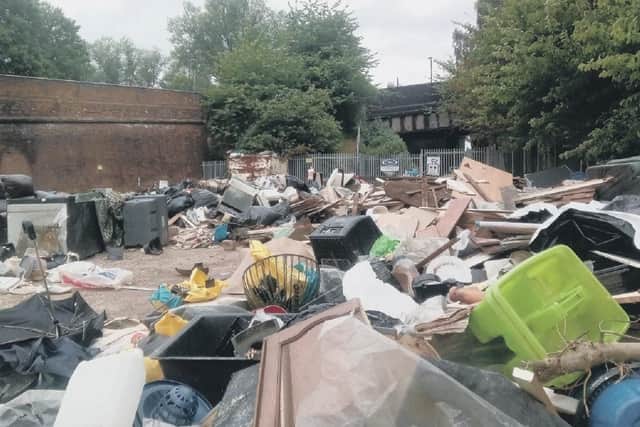 Fly-tipping at Chatham Street Car Park, which has since been cleared up.