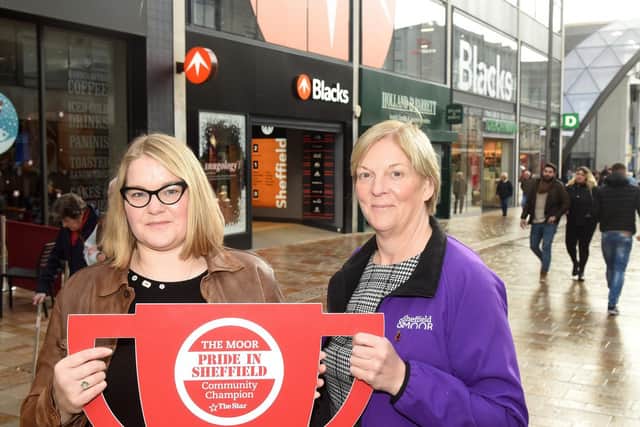 Amanda Fibow-Froaggatt, of Beighton Lifestyle Centre, is a Pride in Sheffield winner with Amanda Phillips.