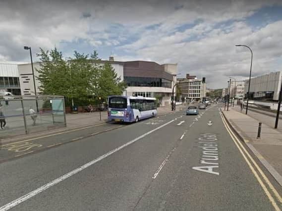 A woman was sexually assaulted by a man on a bus in Sheffield city centre