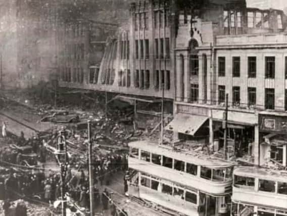 High Street was badly damaged in the air raid
