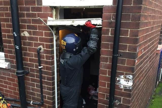Homes were raided in a crackdown on crime in Rotherham