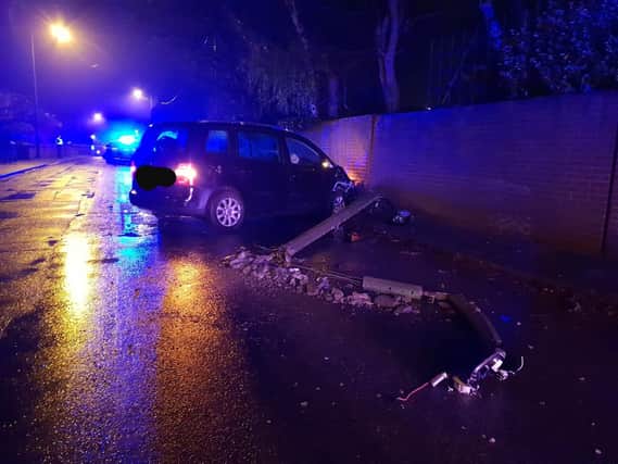 A woman was arrested for drink driving after a crash in Barnsley