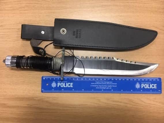 A man was found carrying a knife and Class A drugs in Sheffield