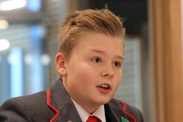 Cooper Oates, 12 praised the school and its teachers