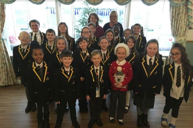 Children from Lowedges Junior Academy visited Lower Bowshaw Residents Home to perform Christmas carols