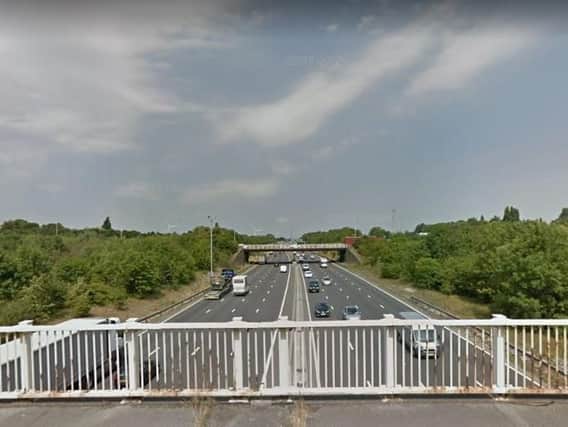 The M1 at Aston. Picture: Google maps