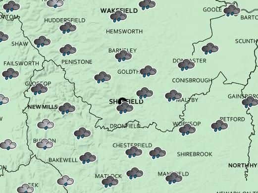 The forecast for South Yorkshire. Picture: Met Office