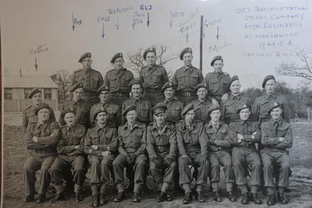 Louise Jennings, when she was known as Robert, back row, centre, with the Durham Light Infrantry 10th Battalion