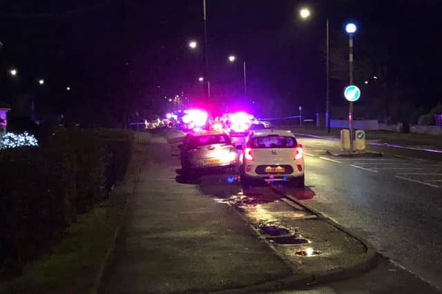 Police at the scene.