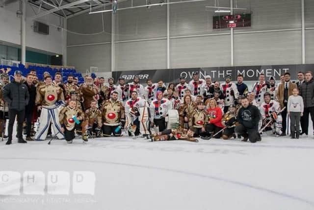 Teams at last year's Christmas Classic - Snowmen vs Reindeer. Picture: Chud Photography
