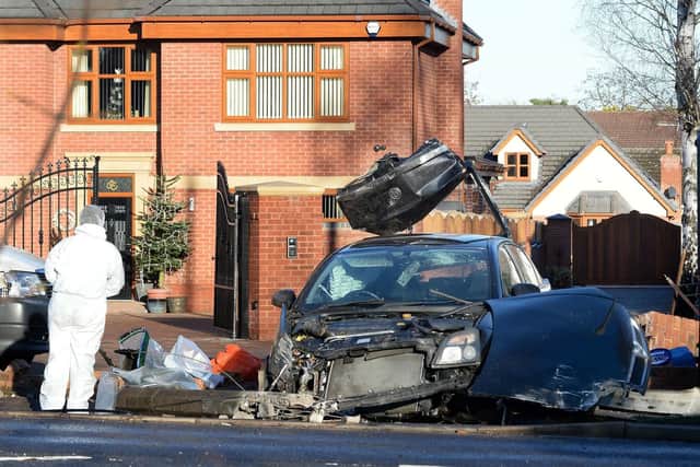 The scene of a fatal crash on Bawtry Road, Bessacarr, Doncaster. Picure: Steve Ellis