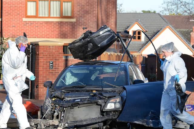 The scene of a fatal crash on Bawtry Road, Bessacarr, Doncaster. Picure: Steve Ellis