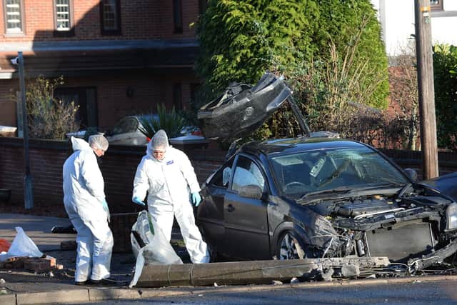 The scene of a fatal crash on Bawtry Road, Bessacarr, Doncaster. Picure: Steve Ellis