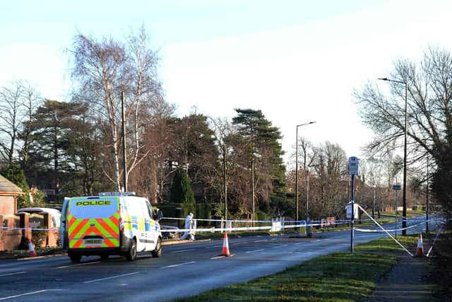 The scene of a fatal crash on Bawtry Road, Bessacarr, Doncaster. Picure: Steve Ellis