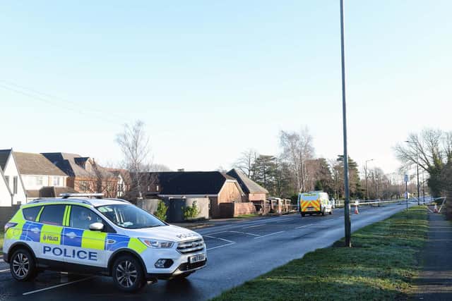 The scene of a fatal crash on Bawtry Road, Bessacarr, Doncaster. Picure: Steve Ellis