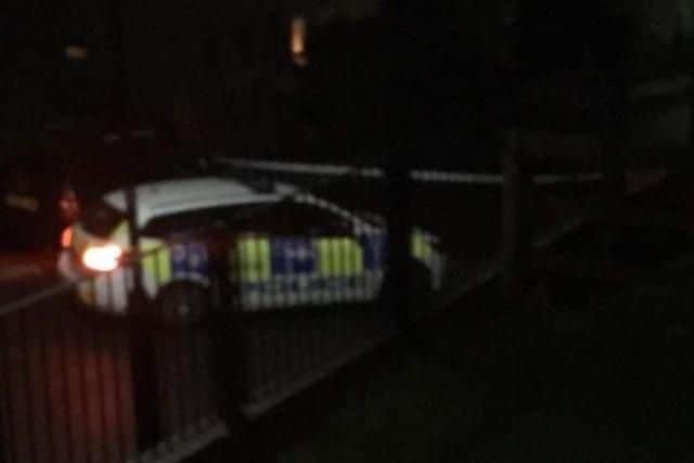 Police at the scene.