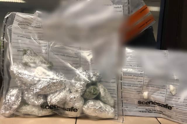 The man was found to be in possession of a quantity of drugs and cash