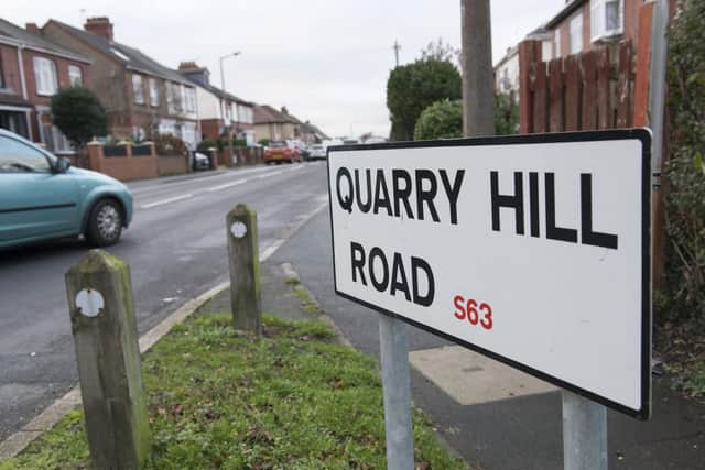 Quarry Hill Road in Wath where two pedestrians were hit by a car overnight