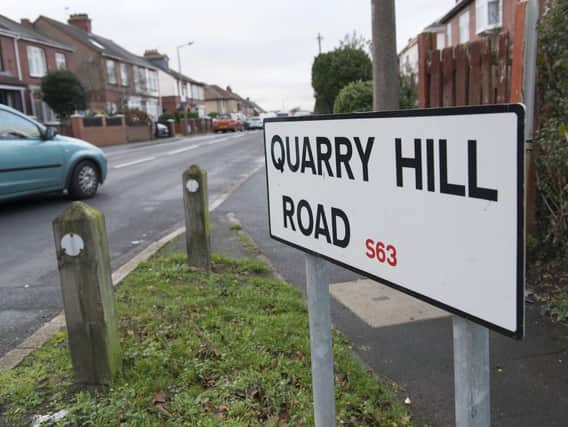 Quarry Hill Road in Wath where two pedestrians were hit by a car overnight