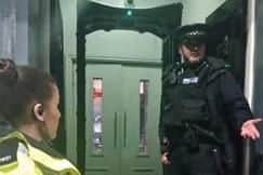 Police officers have used a knife arch in Rotherham