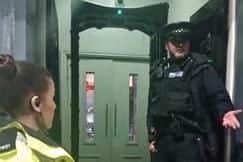 Police officers have used a knife arch in Rotherham