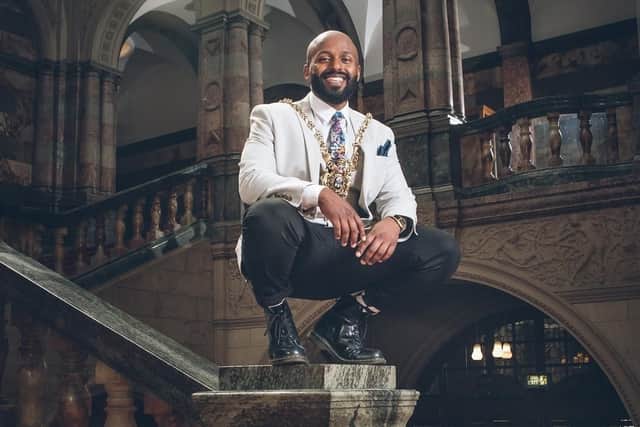 Magid Magid's inauguration picture - photo by Chris Saunders