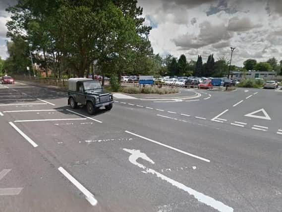 A man died in a collision outside Walton Hospital in Chesterfield