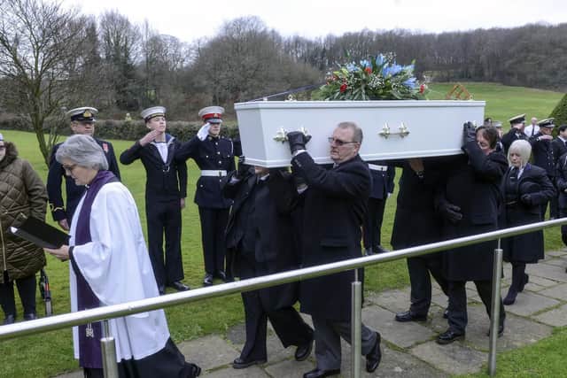 The funeral of WWII veteran Louise Jennings at Beauchief Abbey