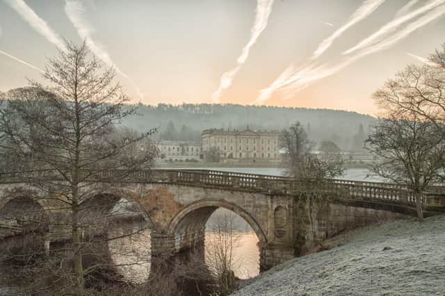 A frosty morning at Chatsworth. Night-time temperatures are expected to dip below freezing this weekend.