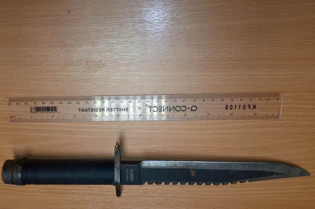 This Rambo hunting knife was found in the grounds of Northern General